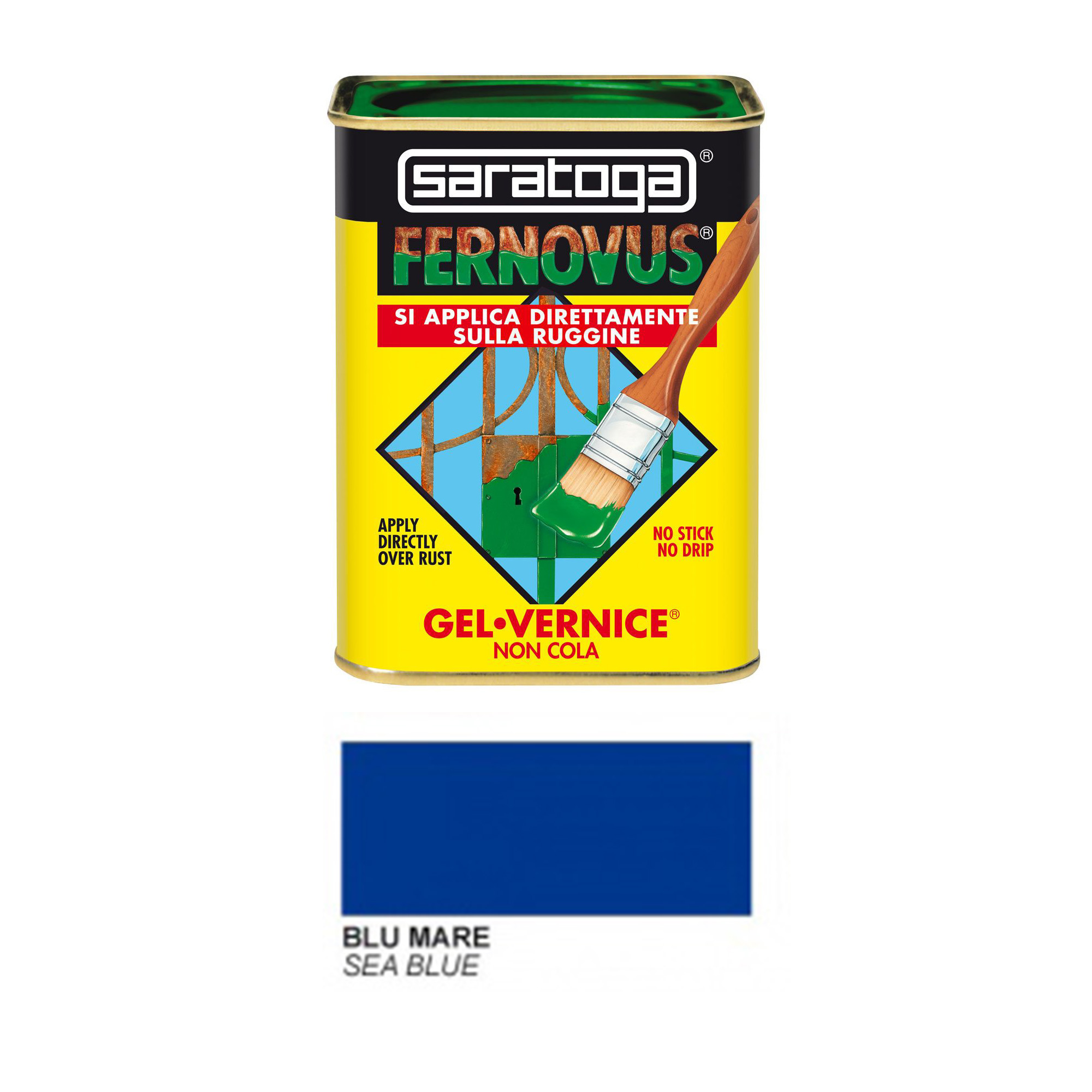 Barattolo Vernice Saratoga Brillante Blu Mare 750ml