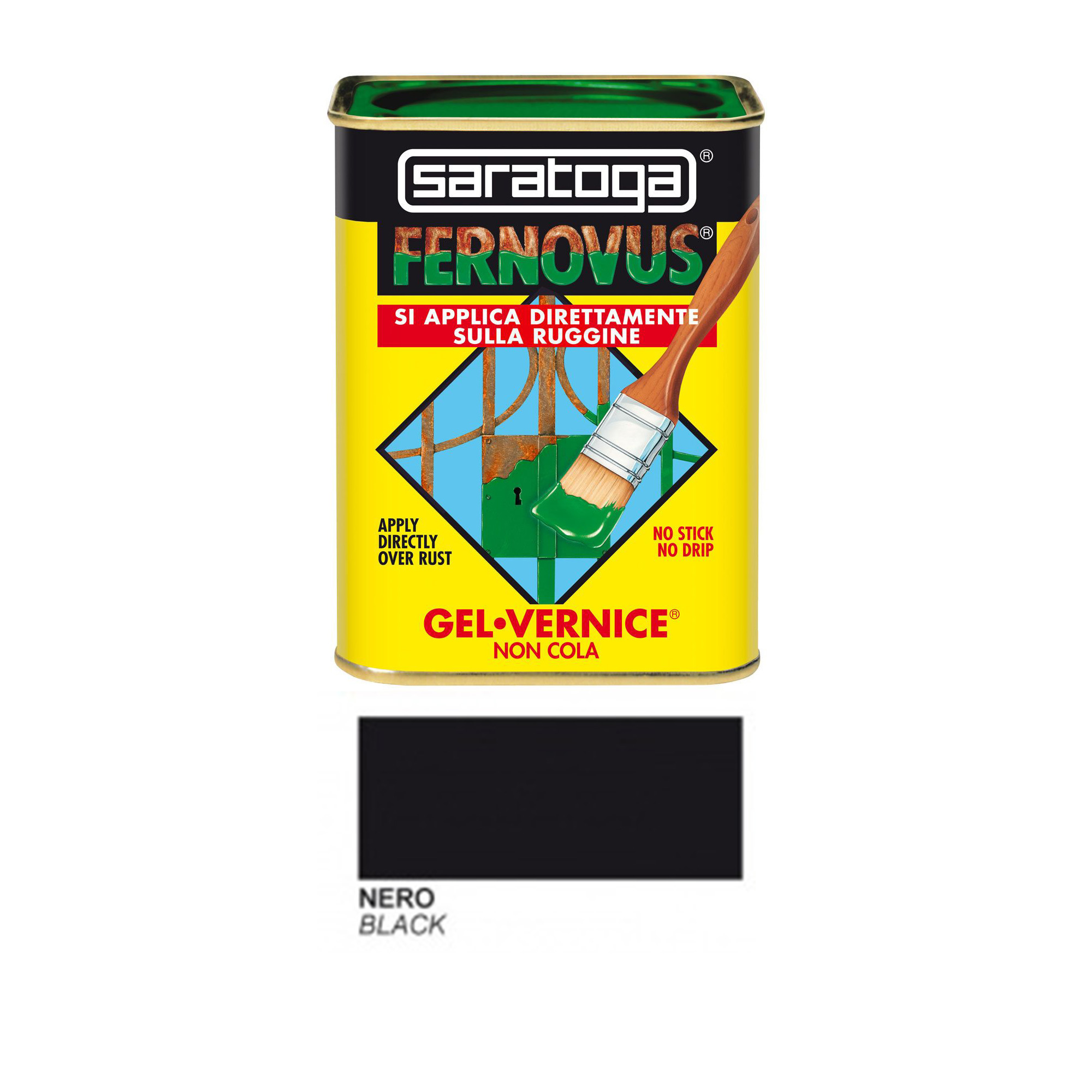 Barattolo Vernice Saratoga Brillante Nero 750ml