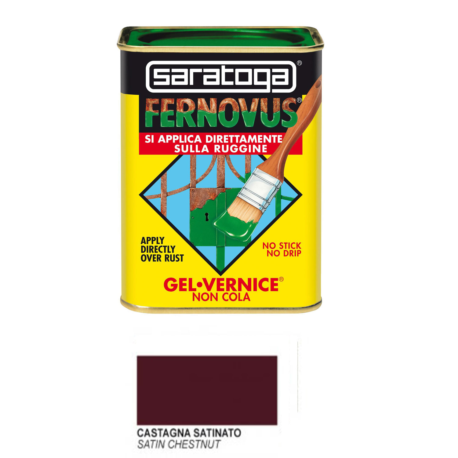 Barattolo Vernice Saratoga Castagna Satinato 750 ml