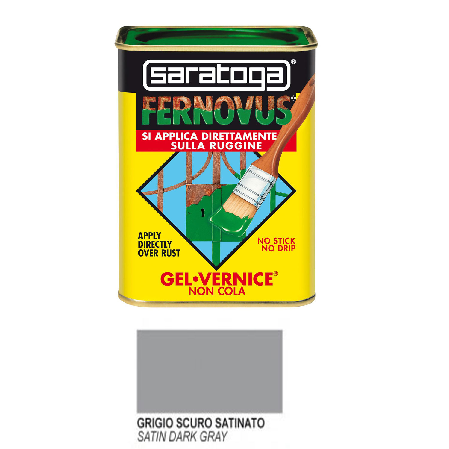 Barattolo Vernice Saratoga Grigio Scuro Satinato 750 ml