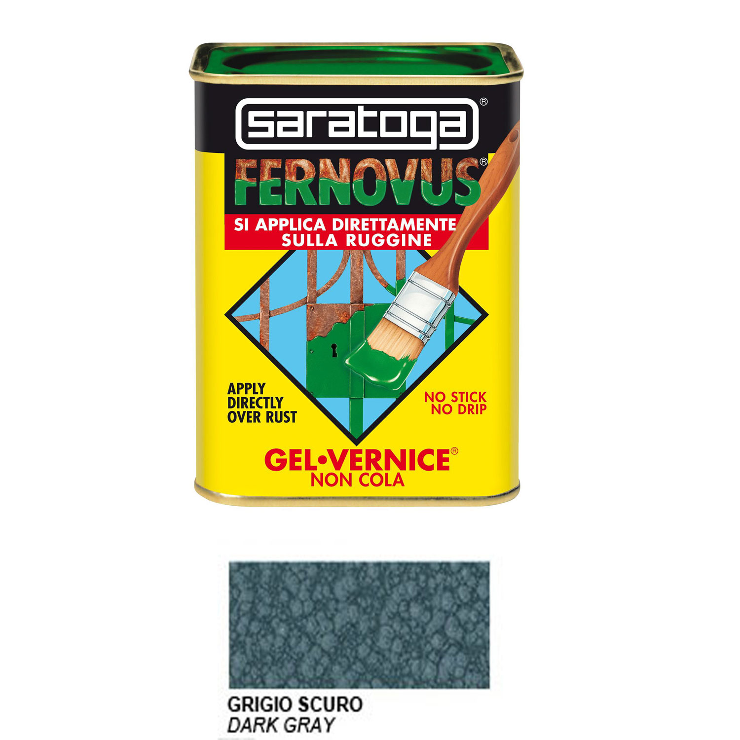 Barattolo Vernice Saratoga Martellati Grigio Scuro 750 ml