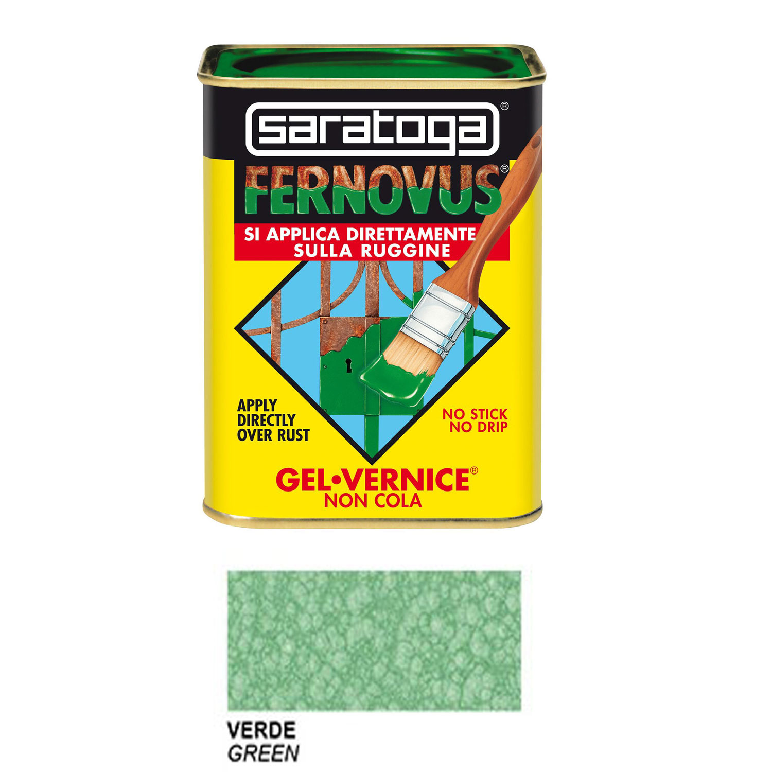 Barattolo Vernice Saratoga Martellati Verde 750 ml