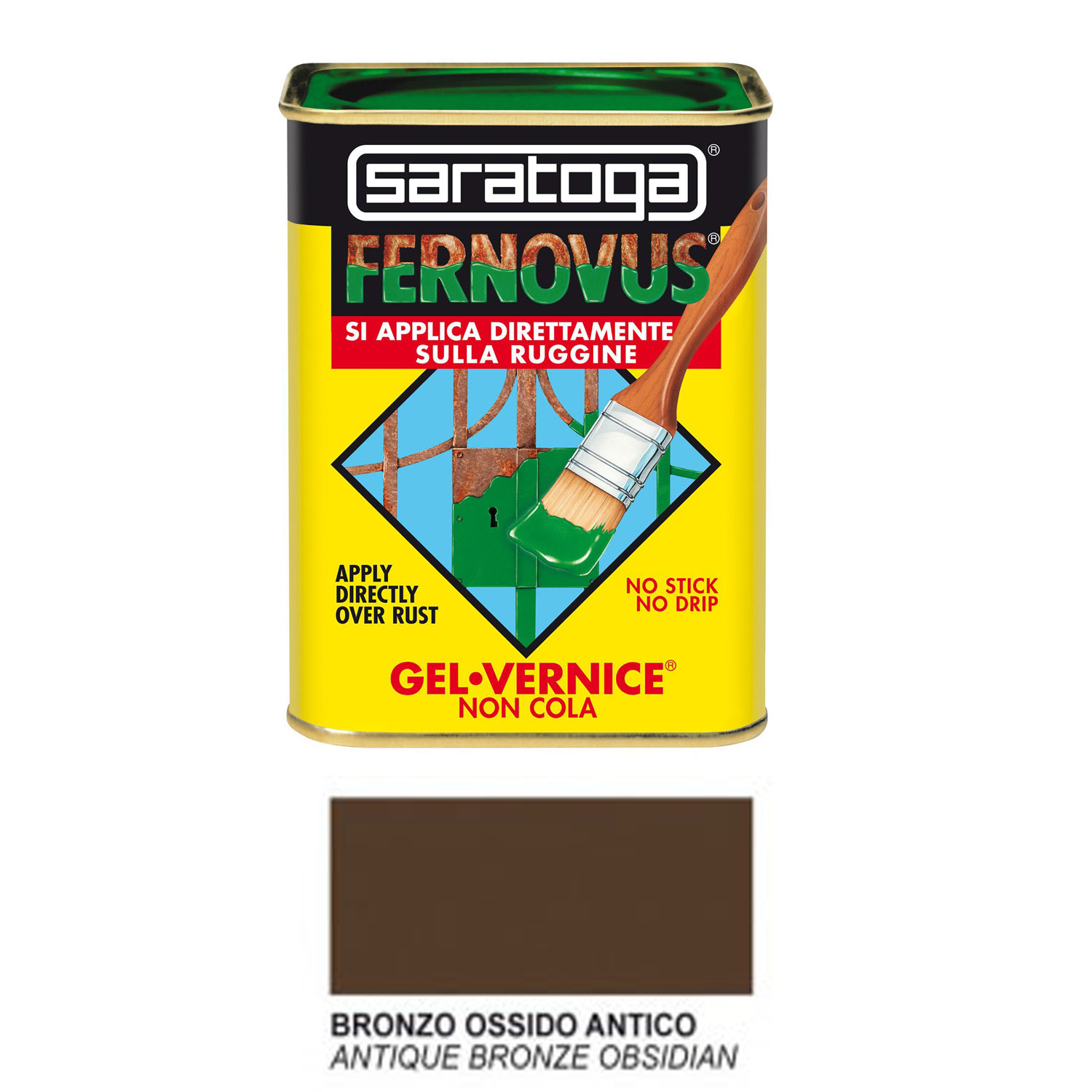Barattolo Vernice Saratoga Metallizato Bronzo Ossido Antico 750 ml