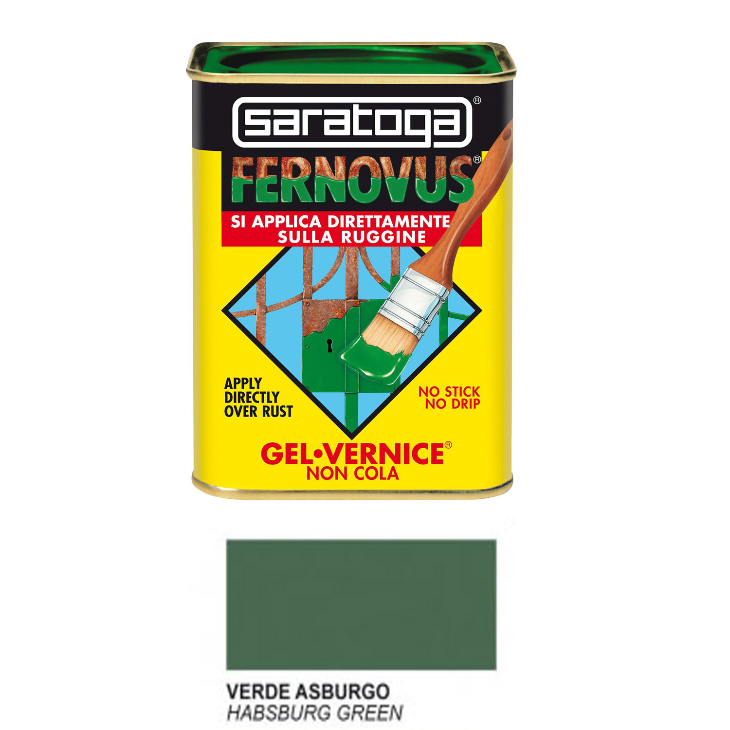 Barattolo Vernice Saratoga Metallizato Verde Asburgo 750 ml