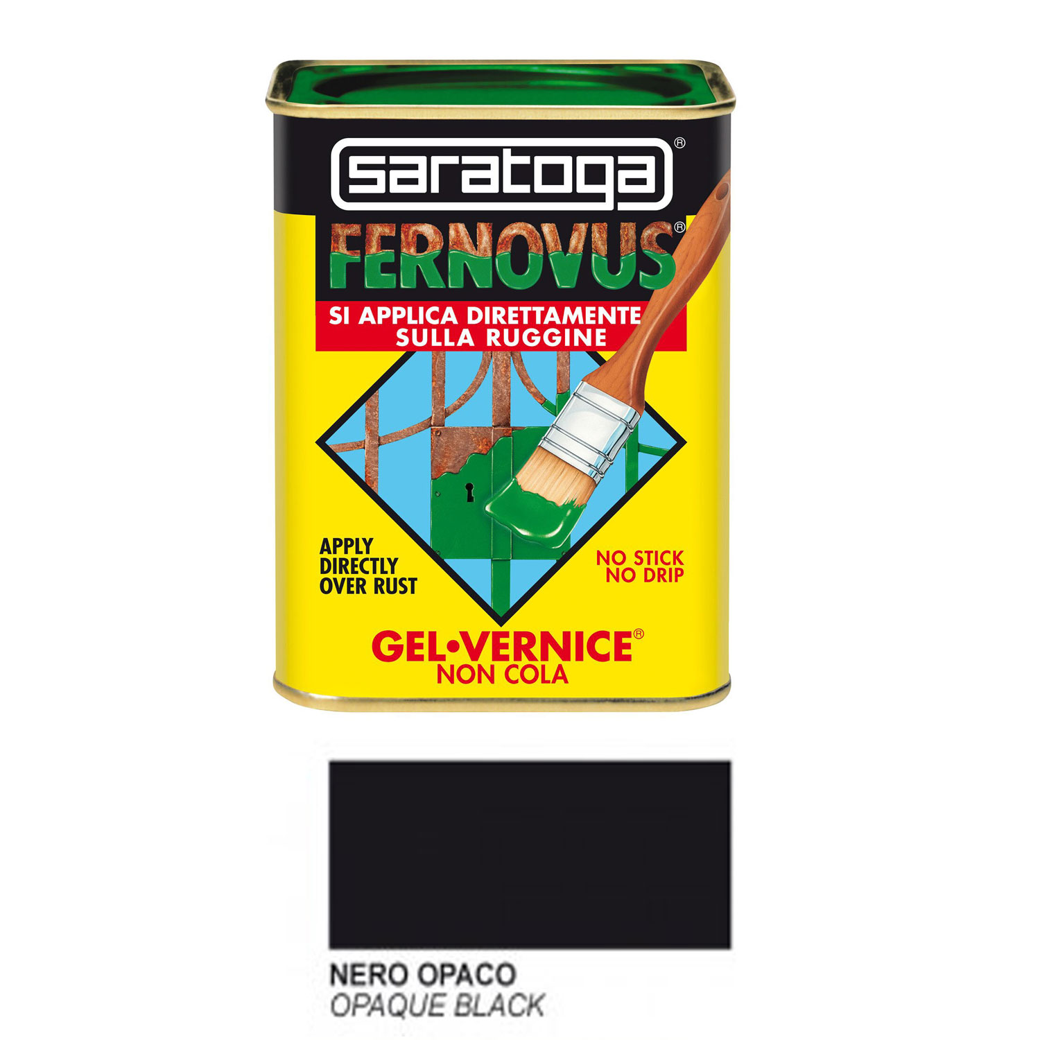 Barattolo Vernice Saratoga Nero Opaco 750 ml