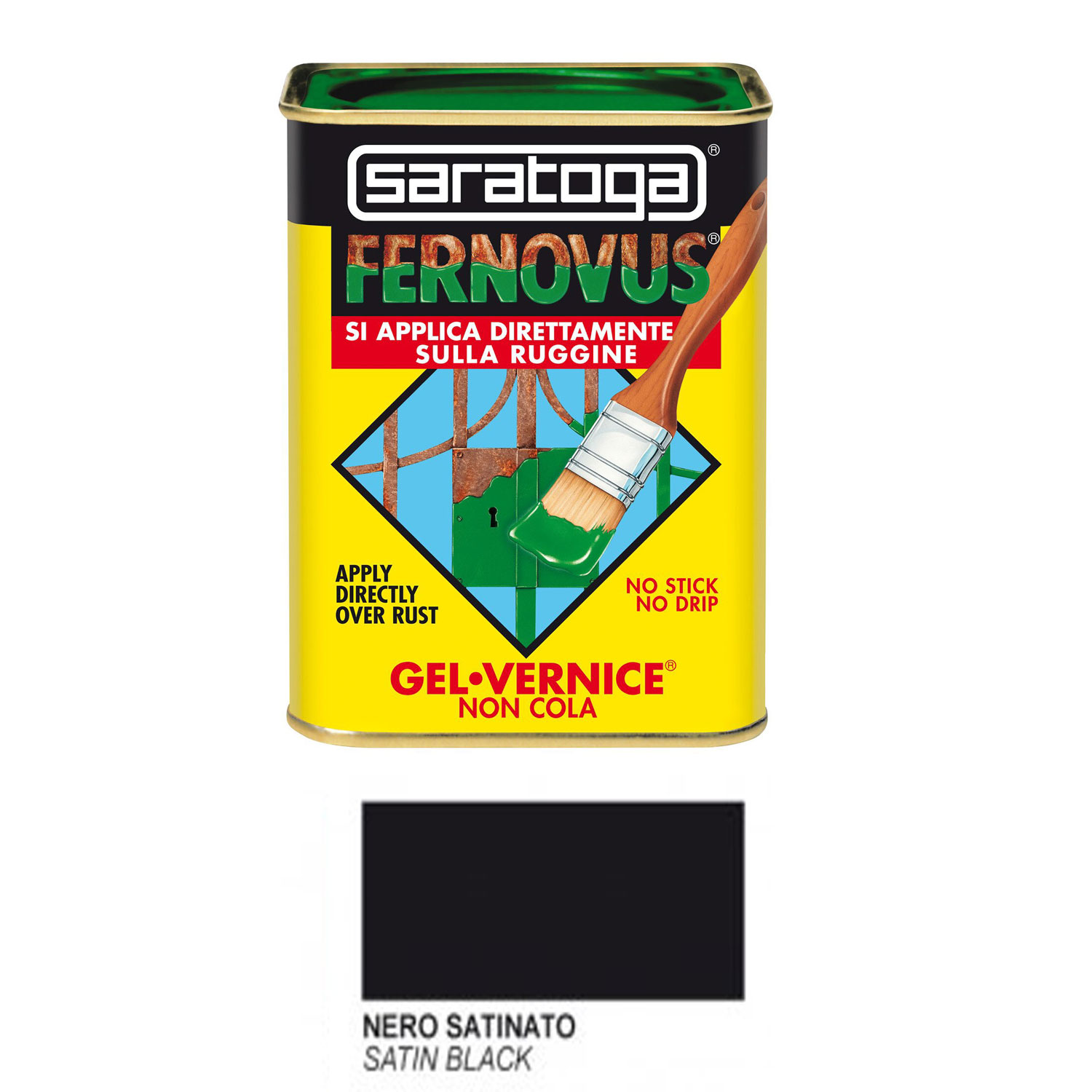 Barattolo Vernice Saratoga Nero Satinato 750 ml