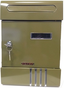 CASSETTA POSTALE ACCIAIO ORO SENZA TETTO 20X29X6 SICURO