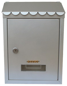 CASSETTA POSTALE CM. 21X30X7 FERRO VERNICIATA GRIGIA