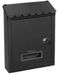 CASSETTA POSTALE CM. 21X30X7 FERRO VERNICIATA NERA
