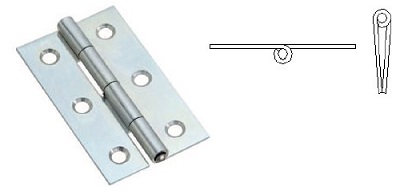 CERNIERA STRETTA PERNO FISSO 100X49 MM TROPICALIZZATA CONF. 10 PZ