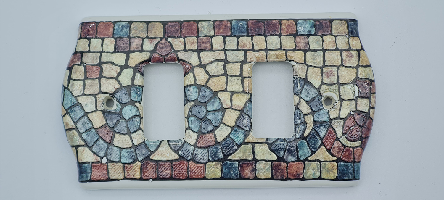 Copripresa Ceramica Pentagruppo Mosaico 2 Fori