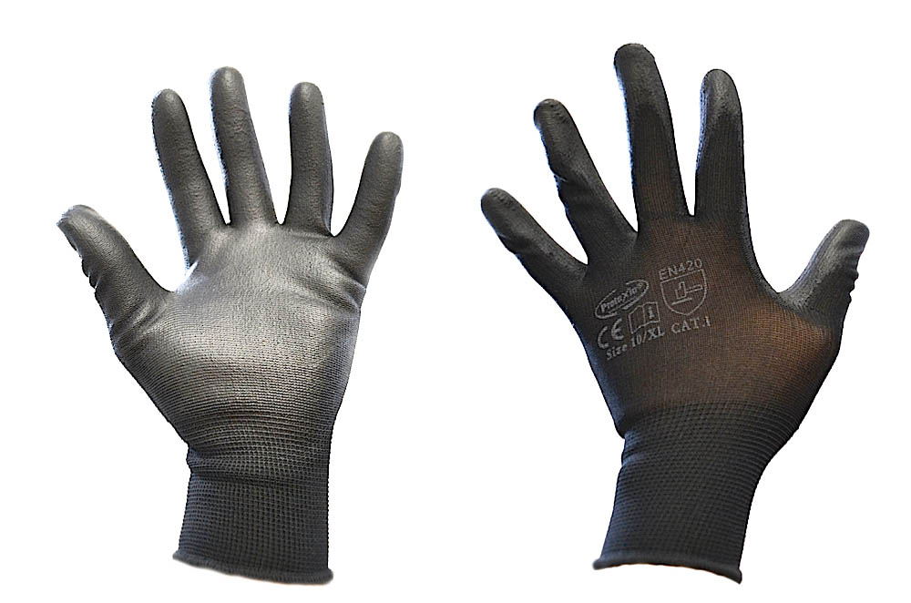 GUANTI NYLON PALMO POLIURETANO NERO TG.10 XL