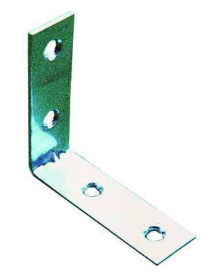 LASTRINA 4 FORI PIEGATA FINITURA ZINCATA CM. 3X3