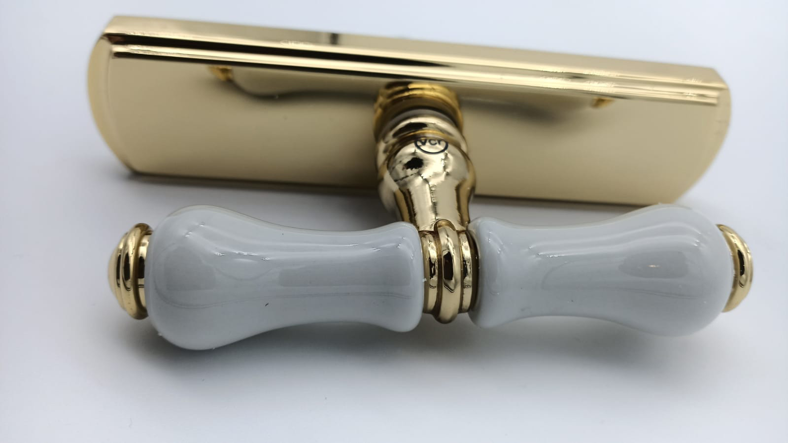 Maniglia Valli e Colombo Serie Spiga Cremonese Bainco Oro Zecchino