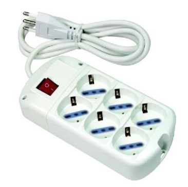 MULTIPRESA SYNTESY 6 PRESE BIPOLARE SCHUKO COMPATTA
