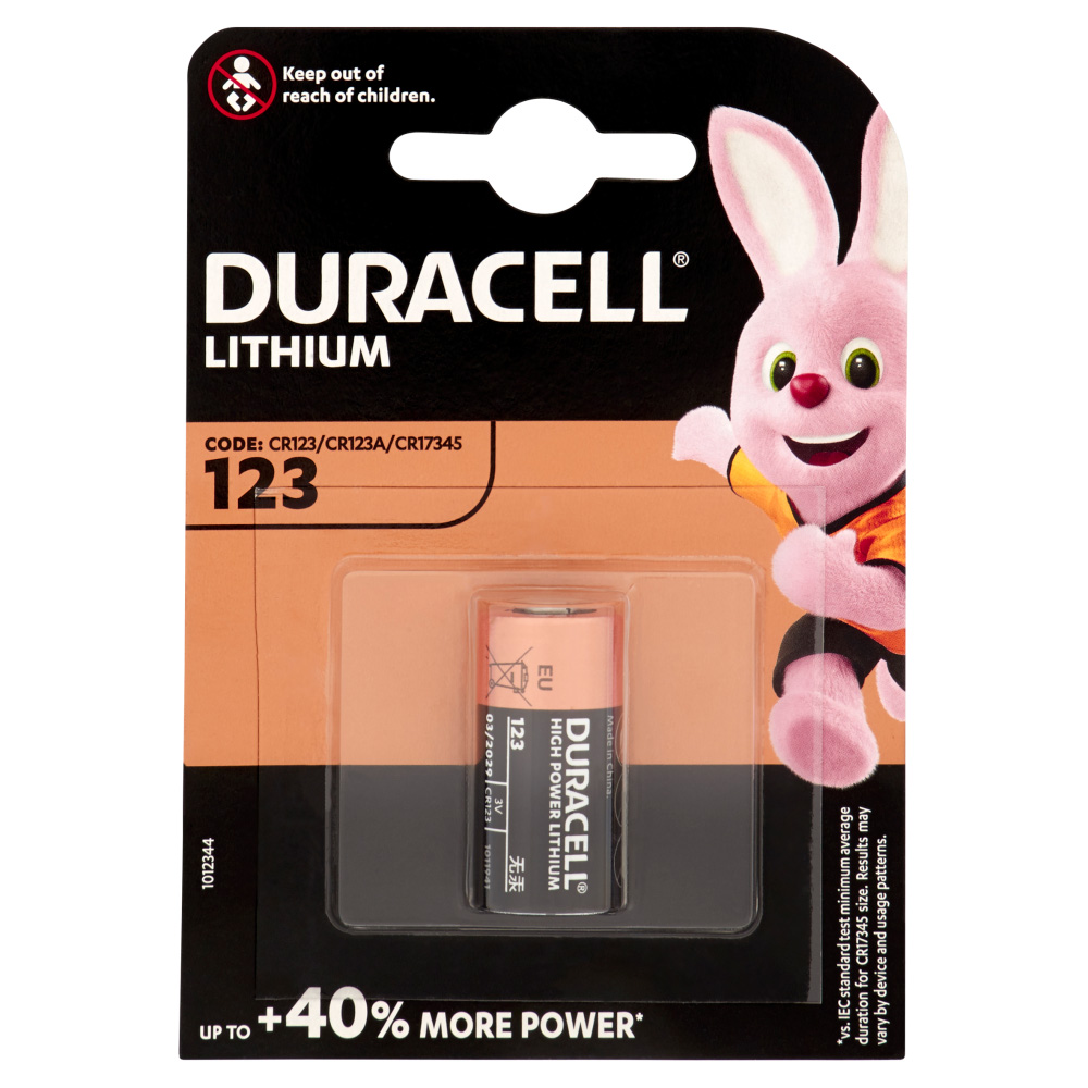 Pila Duracell 123 Litio 3V