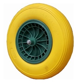 RUOTA X CARRIOLA F. PLASTICA PU 400X100 CON CUSCINETTO A RULLI