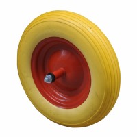 RUOTA X CARRIOLA RV PU INTERAS.CM.19 CON PERNO SENZA CUSCINETTO