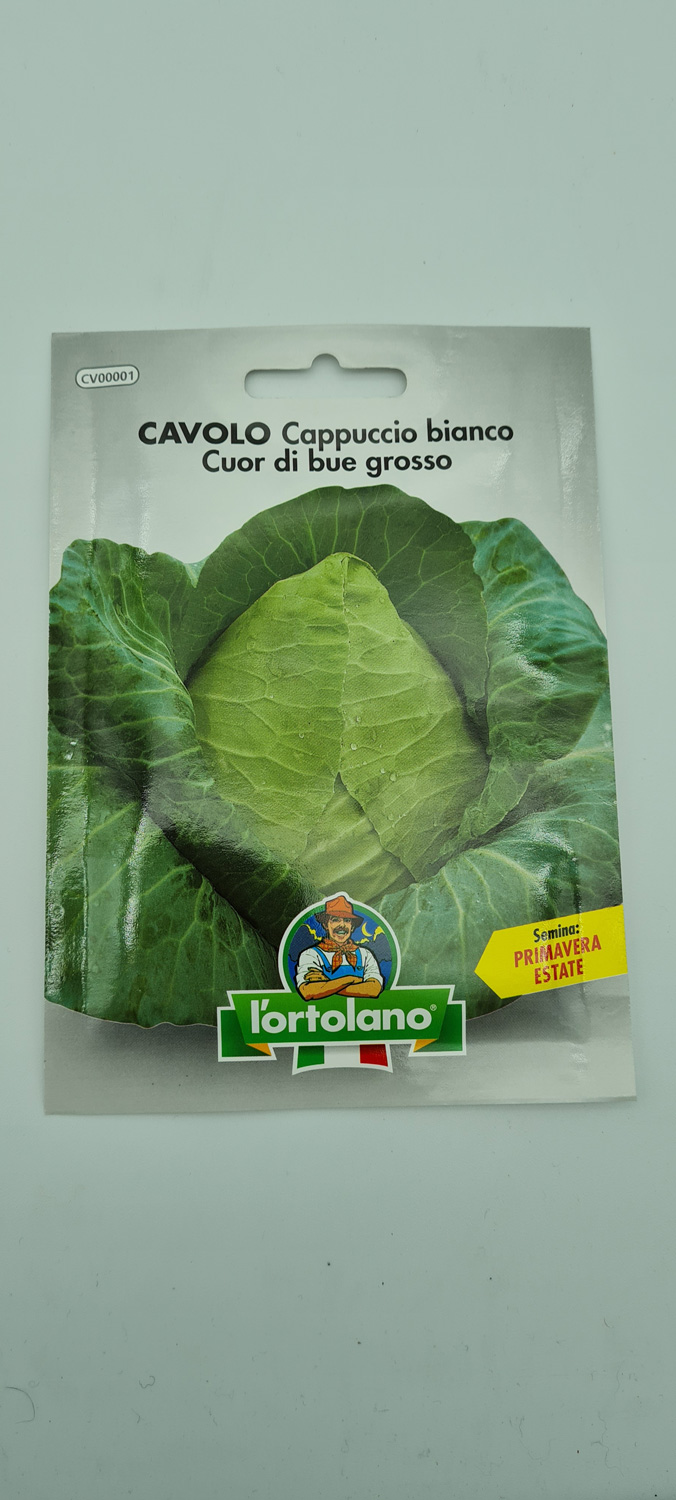 Sementa Cavolo L’ortolano Cappuccio Bianco Cuor Di Bue Grosso