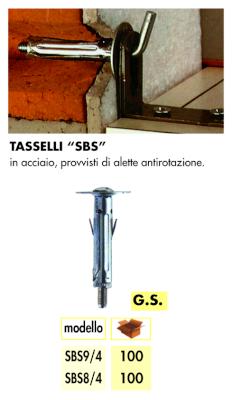 TASSELLO ACCIAIO SBS 9-4 C-VITE T.S.C CONF. 10 Pz