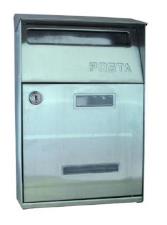 CASSETTA POSTALE ACCIAIO INOX C-TETTO CM.21X32X9 SICURO