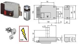 CISA SERRATURA 11670-50 DX ELETTRICA APPLICAZIONE X LEGNO
