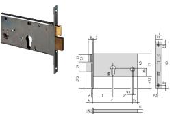 CISA SERRATURA 44361-70 INFILARE X FASCE ALLUMINIO S-CILINDRO