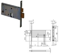 CISA SERRATURA 44460-70 INFILARE X FASCE ALLUMINIO S-CILINDRO