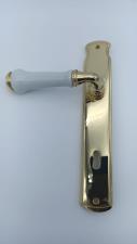 Coppia Maniglie Valli e Colombo Serie Spiga VCR per Classic Bianco Oro Zecchino