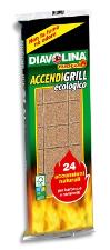 Diavolina Accendifuoco Cubetti confezione 24 pezzi