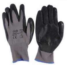 GUANTI NYLON PALMO NITRILE PUNTINATO TG.9 L NERO APPENDIBIL