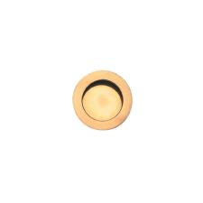 Maniglia ad Incasso Cottali Tonda Senza Foro Diametro 57x12 mm Ottone Lucido Satinato
