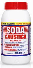 SODA CAUSTICA A SCAGLIE IN BARATTOLO 98,99% KG.1